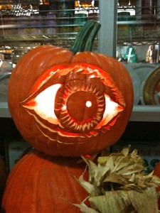 Jack-O'-Lantern with carved eye