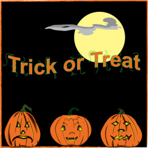 Trickor Treat jack o' lanterns